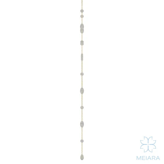 Décolleté Pavé Couture Lariat Necklace - view 2