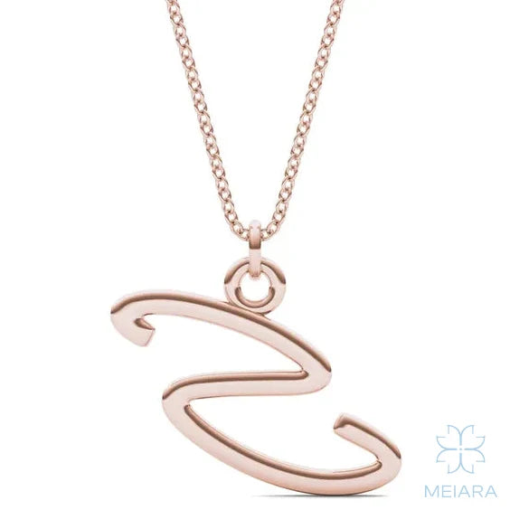 Script Initial 'S' Pendant - view 3