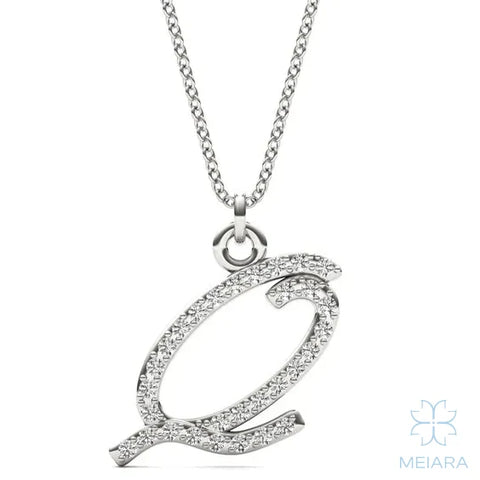 Eve Script Initial 'Q' Pendant