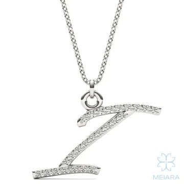 Script Initial 'I' Pendant - view 1