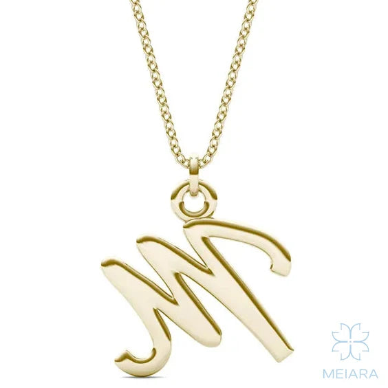 Script Initial 'M' Pendant - view 3