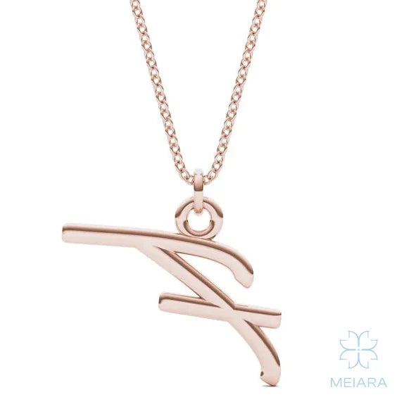 Script Initial 'F' Pendant - view 3