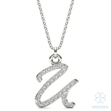 Script Initial 'U' Pendant - view 1