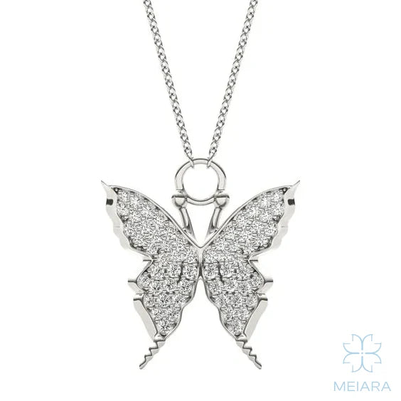 Pavé Butterfly Pendant - view 1