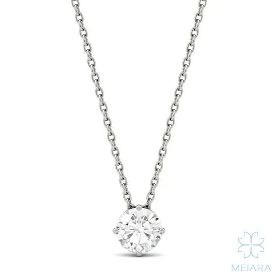 Round Brilliant Solitaire Pendant - view 1