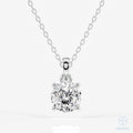 Eve Portuguese Cut Brilliant Solitaire Four Prongs Pendant