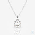 Eve Round Cut Solitaire Four Prongs Pendant