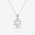 Eve Round Cut Radiant Six Prong Pendant