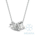 Eve Pear And Emerald Toi Et Moi Necklace