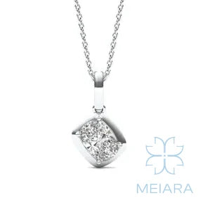 Lume Elongated Cushion Bezel Illusion Pendant