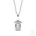 Lume Emerald Bezel Illusion Drop Pendant