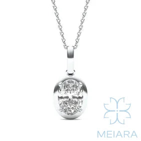 Lume Oval Bezel Illusion Pendant