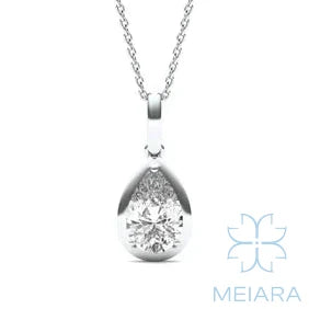 Lume Pear Bezel Illusion Pendant
