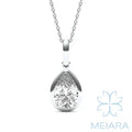 Lume Pear Bezel Illusion Pendant