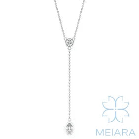 Aria Bezel Lariat Necklace