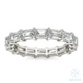 Eve Emerald East-West Basket Eternity Band