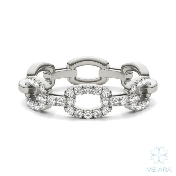 Iris Pavé Chain Link Ring