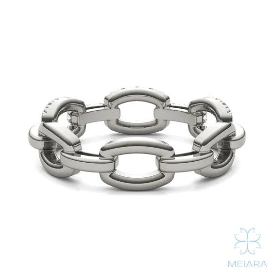 Iris Pavé Chain Link Ring