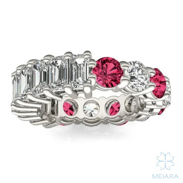 Ruby Paradox Alternating Eternity Band - view 1