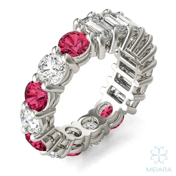 Ruby Paradox Alternating Eternity Band - view 2