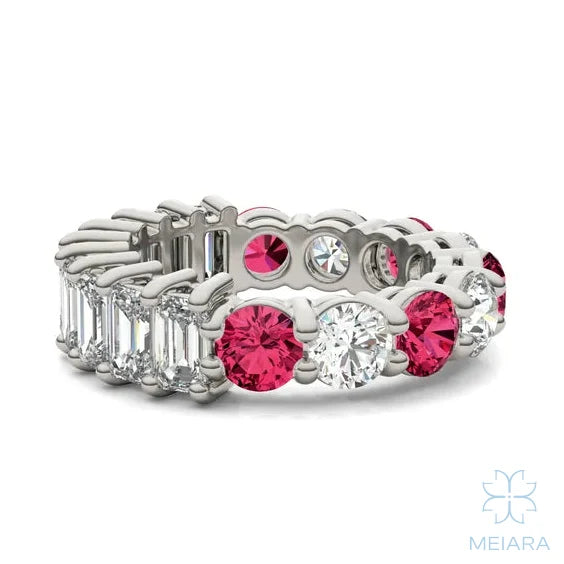 Ruby Paradox Alternating Eternity Band - view 4