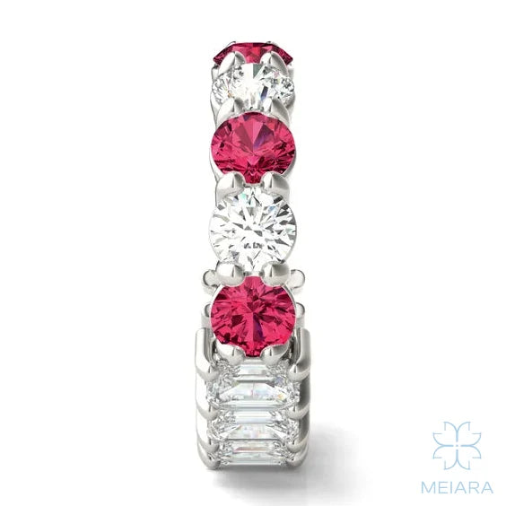 Ruby Paradox Alternating Eternity Band - view 5