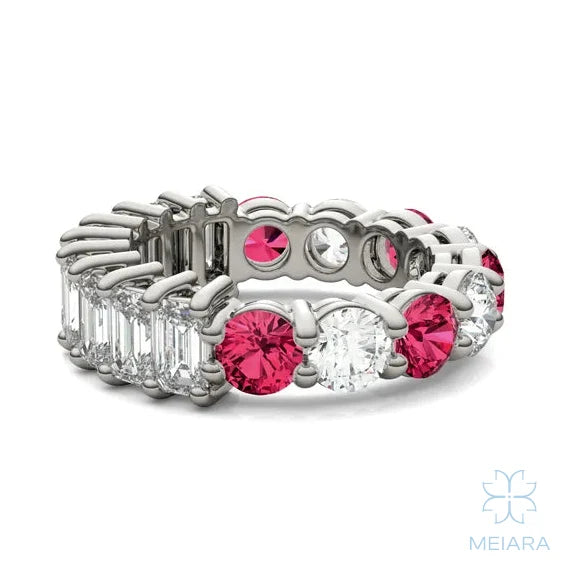 Ruby Paradox Alternating Eternity Band - view 6