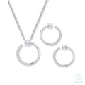 Onyx Open Circle Pavé Pendant & Earring Set