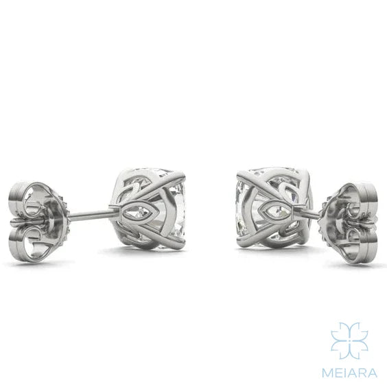 Eve Cushion Cut Brilliant Stylish Stud