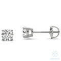 Eve Round Radiant Four-Prong Stylish Basket Screw-Back Stud