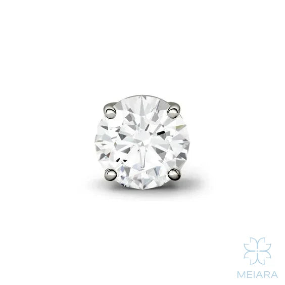 Eve Round Radiant Four-Prong Stylish Basket Single Stud