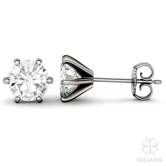 Eve Round Radiant Six-Prong Stylish Stud