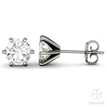 Eve Round Radiant Six-Prong Stylish Stud