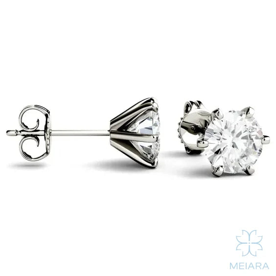 Eve Round Radiant Six-Prong Stylish Stud