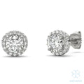 Iris Round Halo Stud