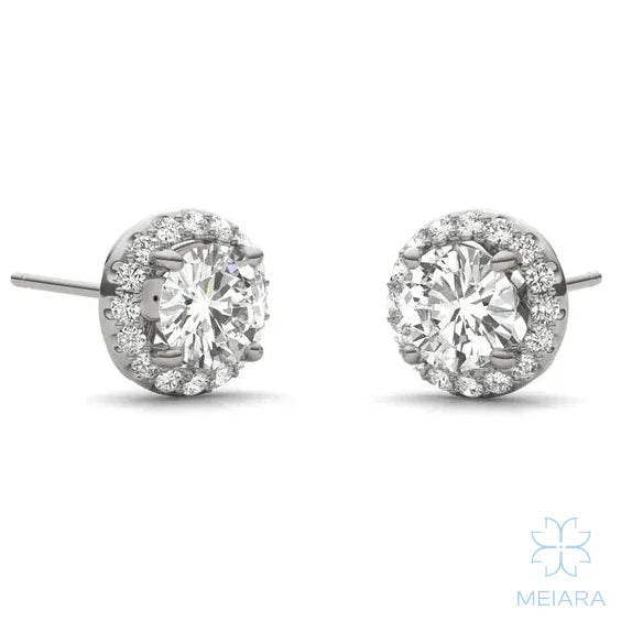 Iris Round Halo Stud