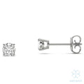 Eve Round Radiant Four-Prong Classic Basket Stud