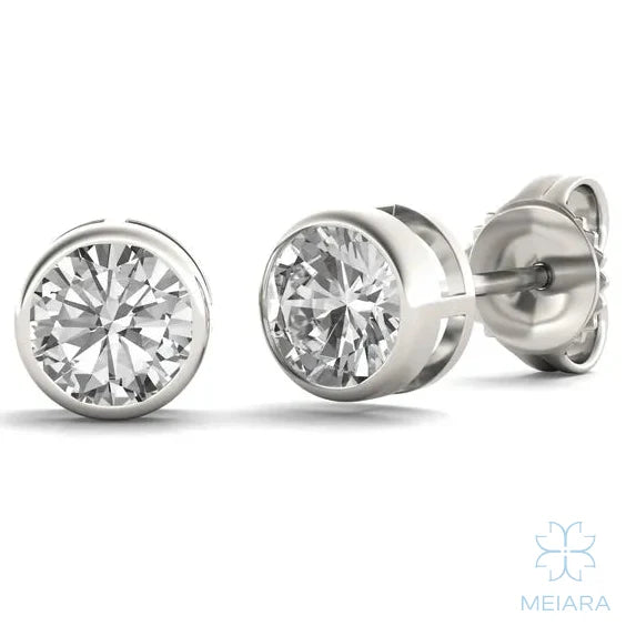 Eve Round Brilliant Classic Bezel Stud