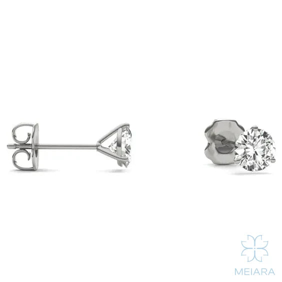 Eve Round Radiant Three-Prong Stylish Stud