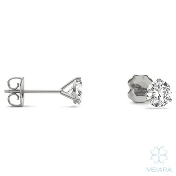 Eve Round Radiant Three-Prong Stylish Stud