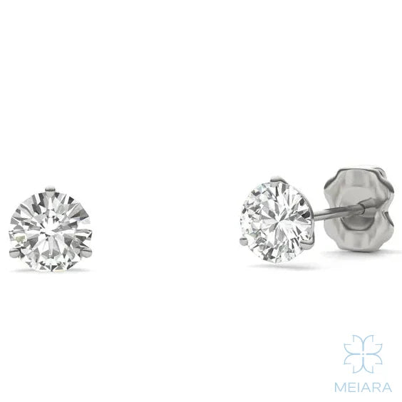 Eve Round Radiant Three-Prong Stylish Stud