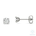 Iris Round Four-Prong Petal Style Stud
