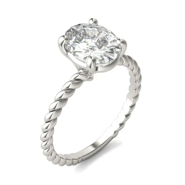 Oval Classic Radiant Rope Solitaire