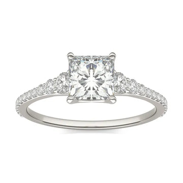 Princess Signature Graduated Side-Stone Engagement Ring