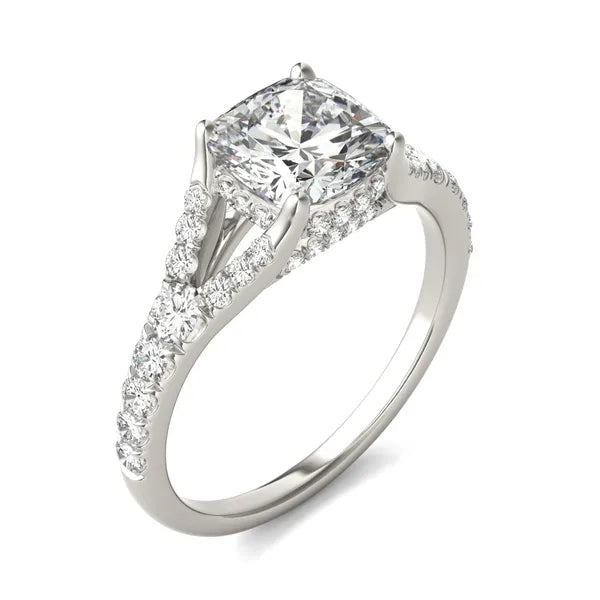 Cushion Duet Engagement Ring
