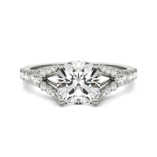 Cushion Duet Engagement Ring