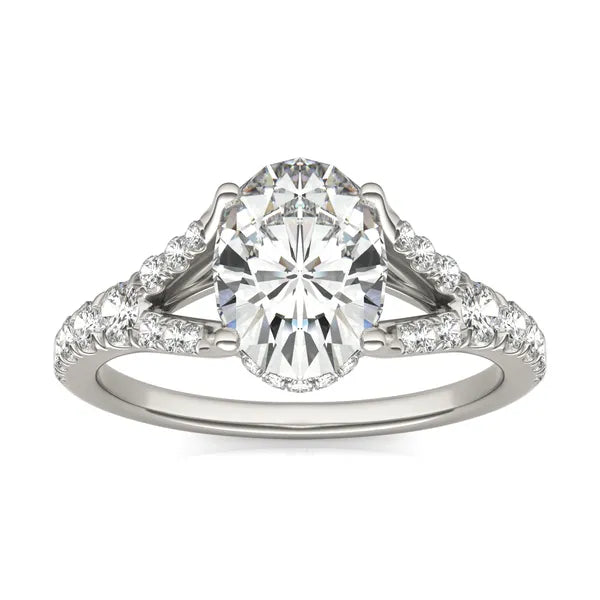 Oval Duet Engagement Ring