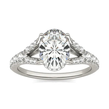 Oval Duet Engagement Ring