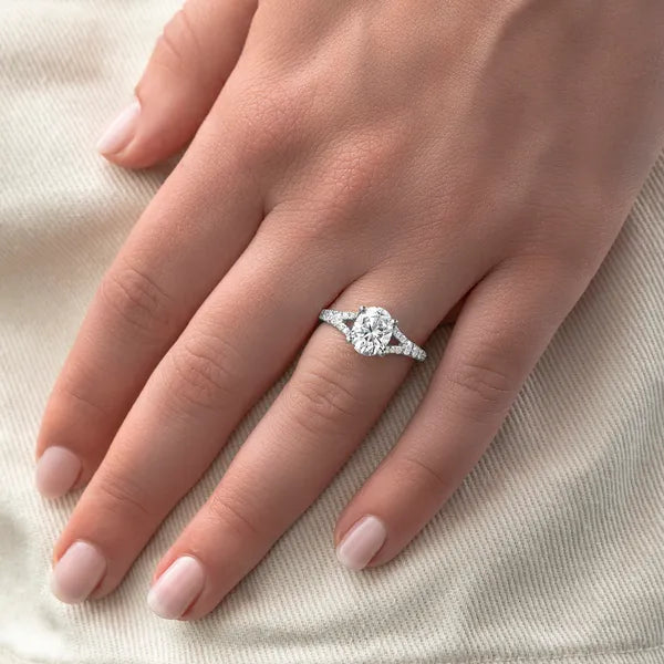 Oval Duo Engagement Ring