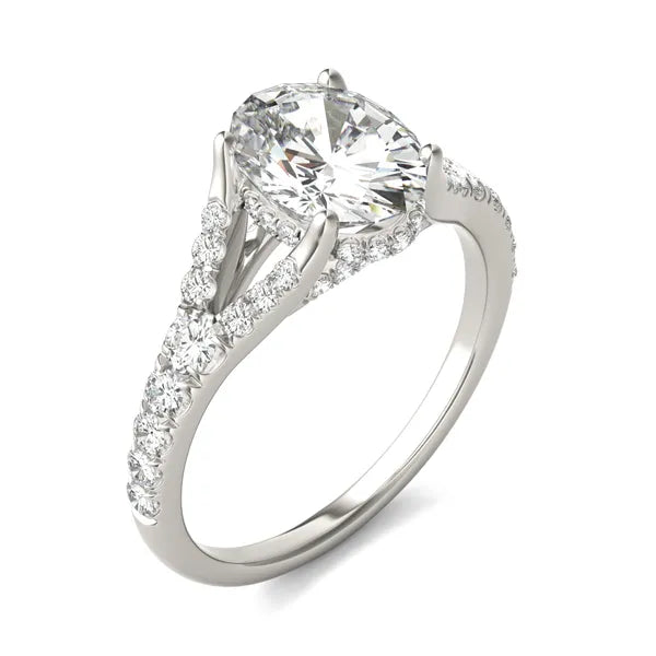 Oval Duet Engagement Ring